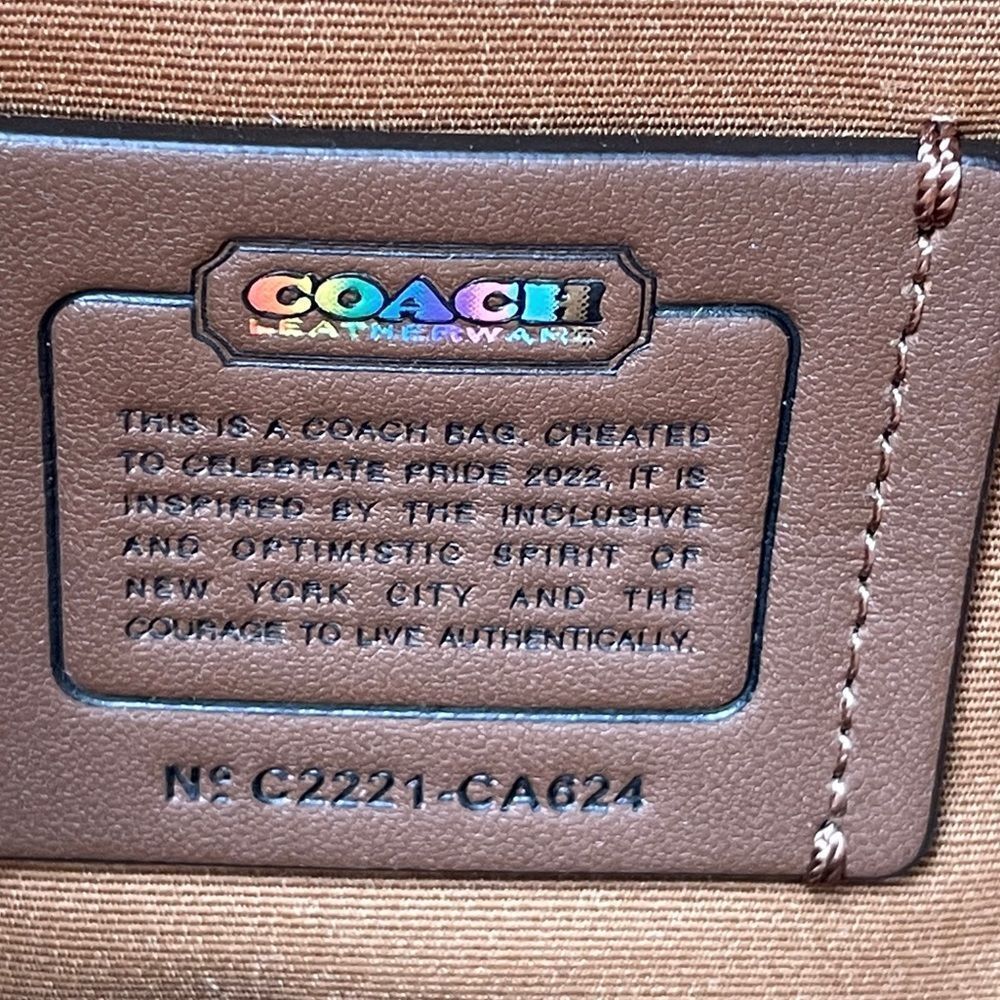 Coach Mini Court Backpack With Rainbow Coach Logo New With Tags - Picture 15 of 15